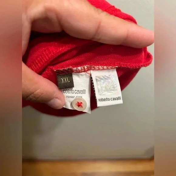 Roberto Cavalli Contrast Placket Relaxed Fit Polo Shirt Size IT XXL/ US L - Picture 3 of 6